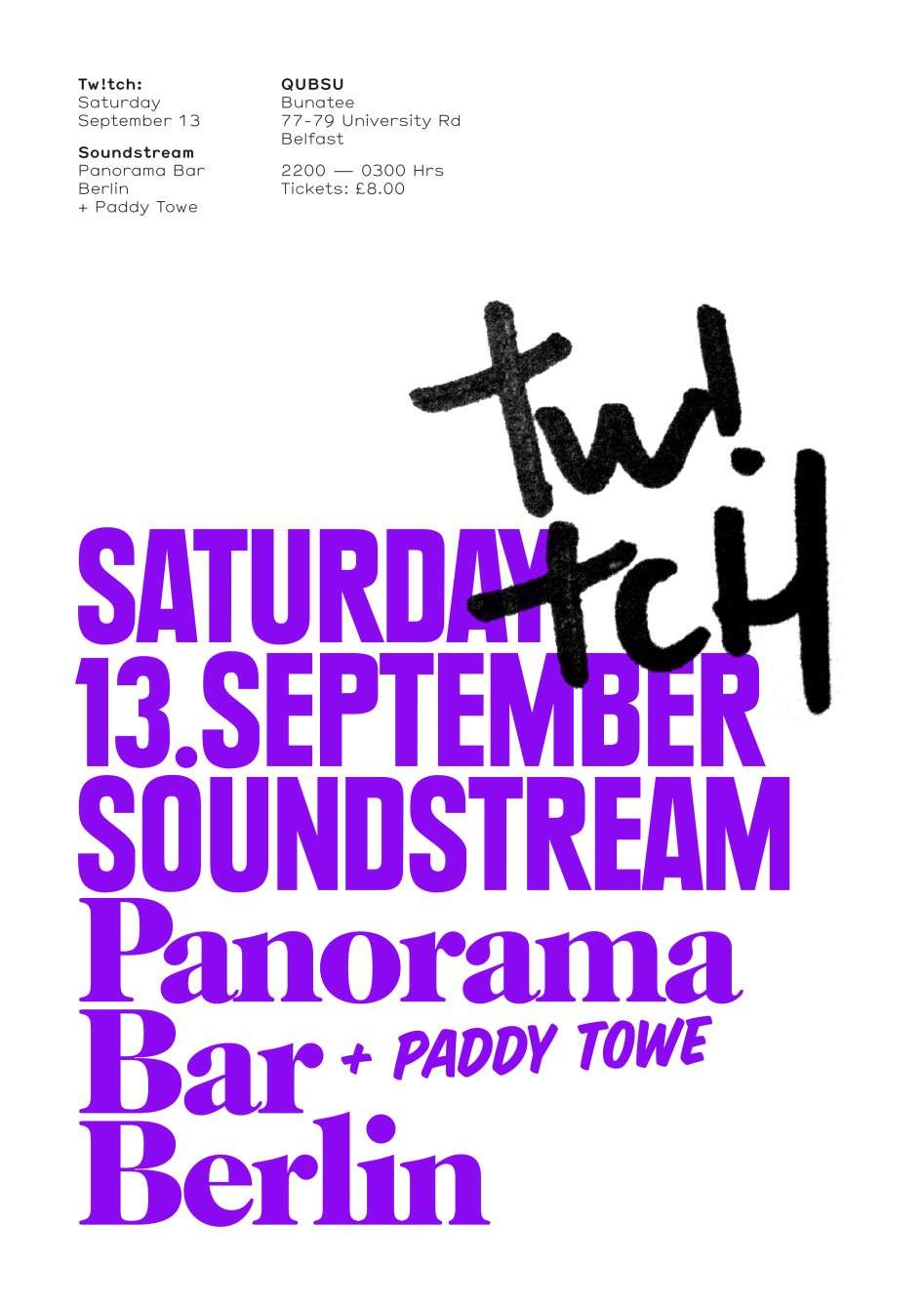 Tw!tch with Soundstream & Residents - フライヤー表