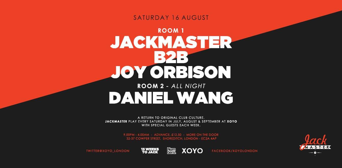 Jackmaster B2B Joy Orbison - Página frontal
