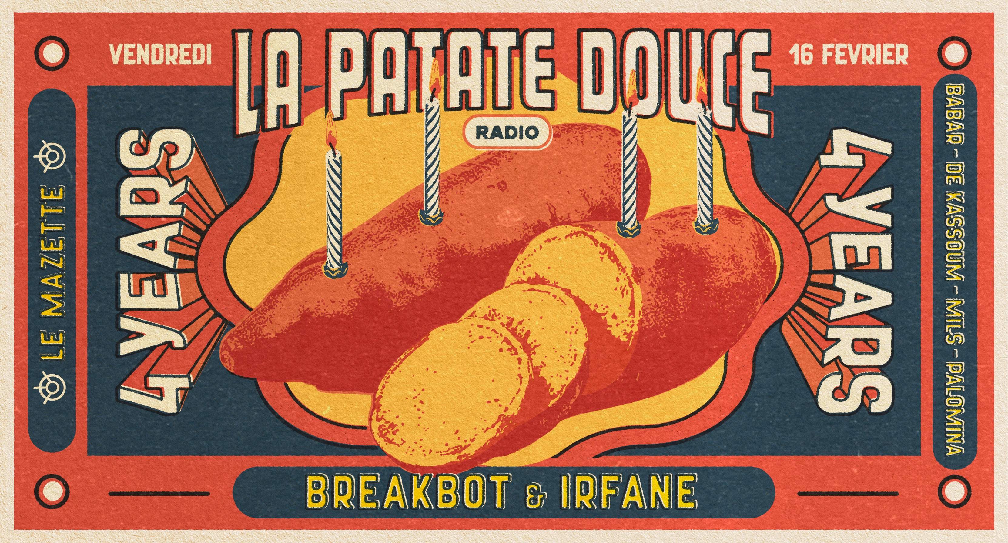 La Patate Douce Radio with Breakbot & IRFANE • 4 Years Anniversary - Página frontal