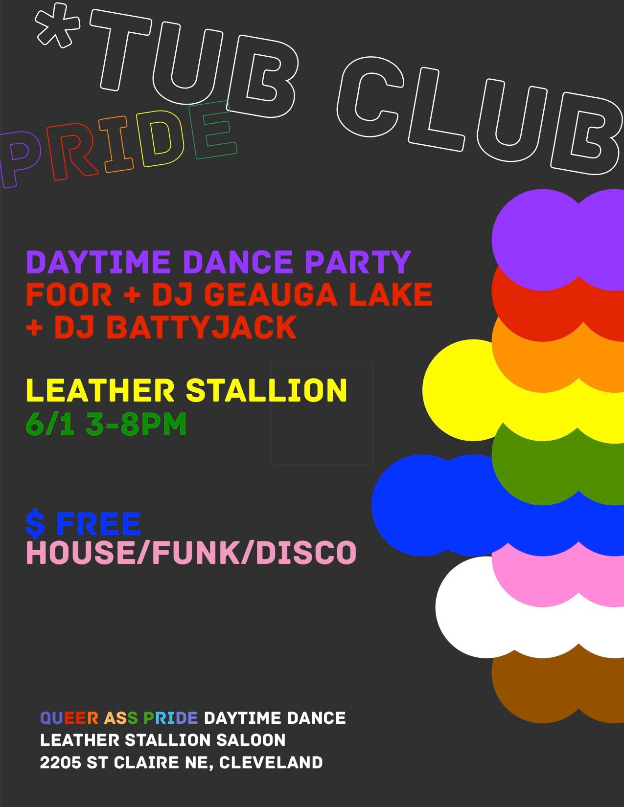 *TUB CLUB Pride Day Party/Queer Dance Music  - Página frontal