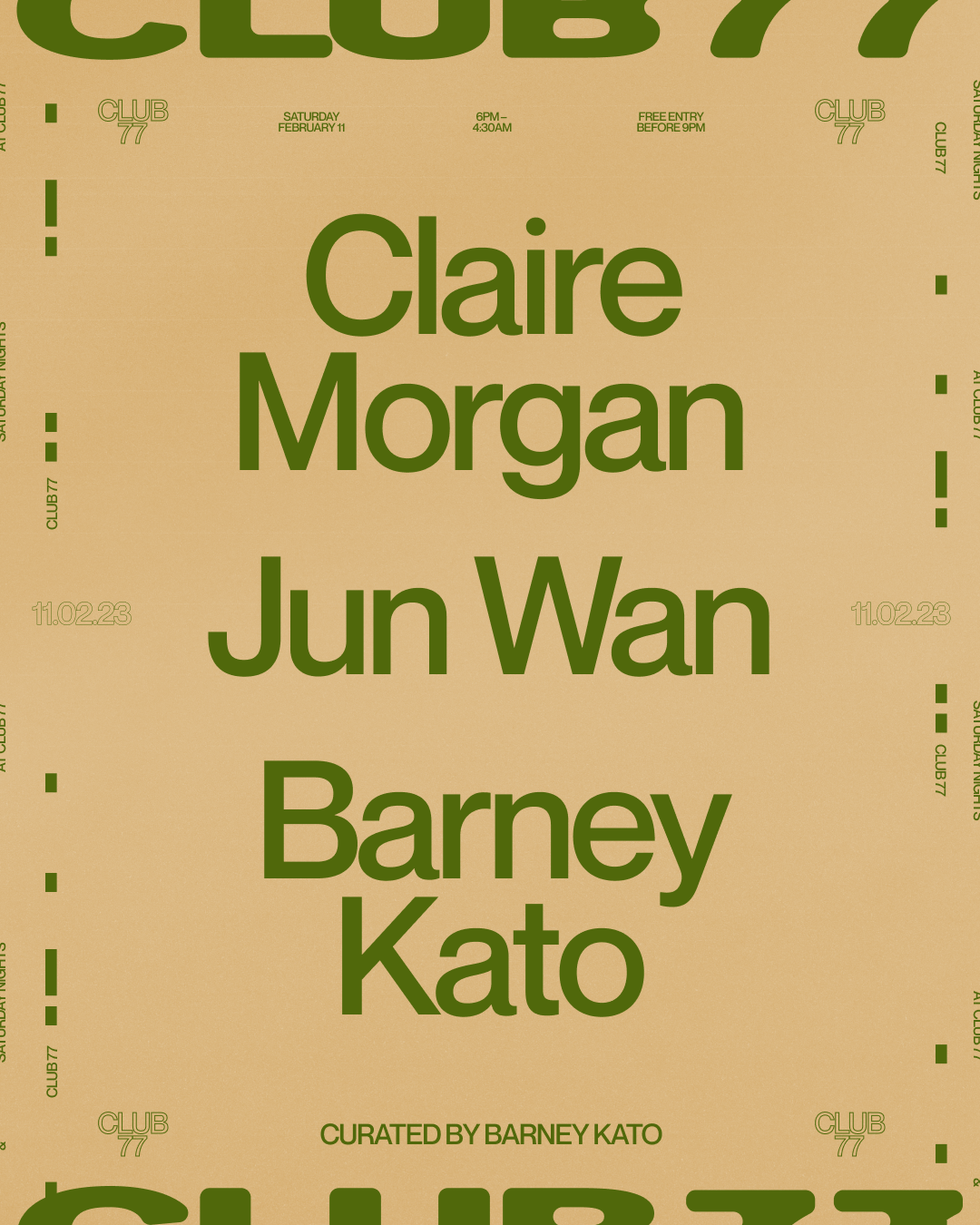 Club 77: Claire Morgan, Jun Wan & Barney Kato at Club 77, Sydney