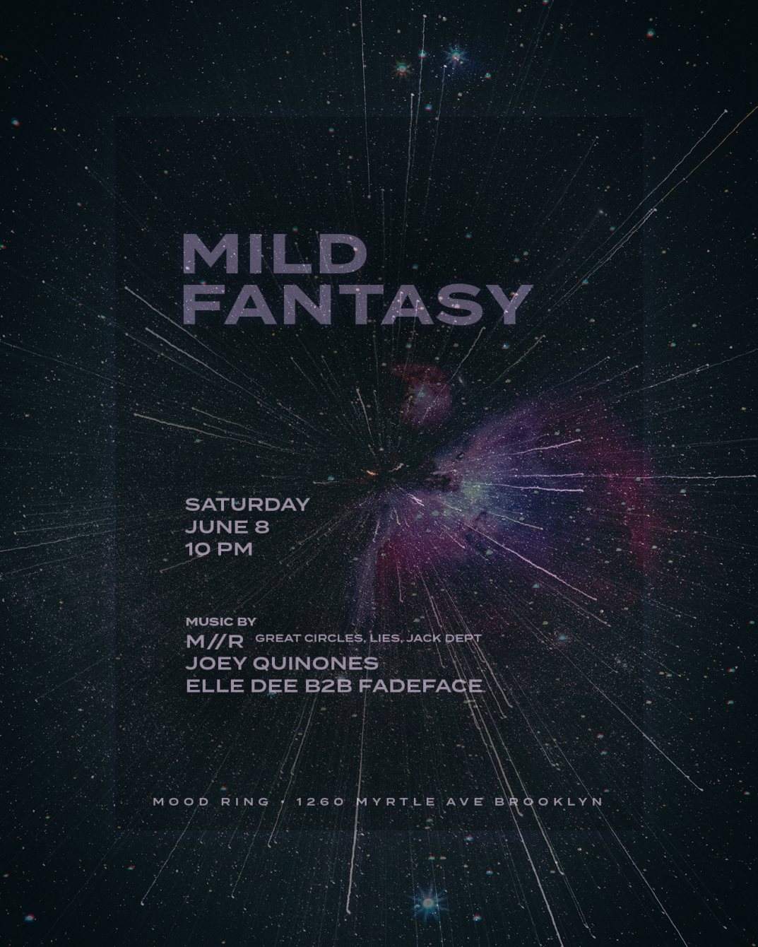 Mild Fantasy with M//R, Joey Quiñones, FadeFace & Elle Dee - Página frontal