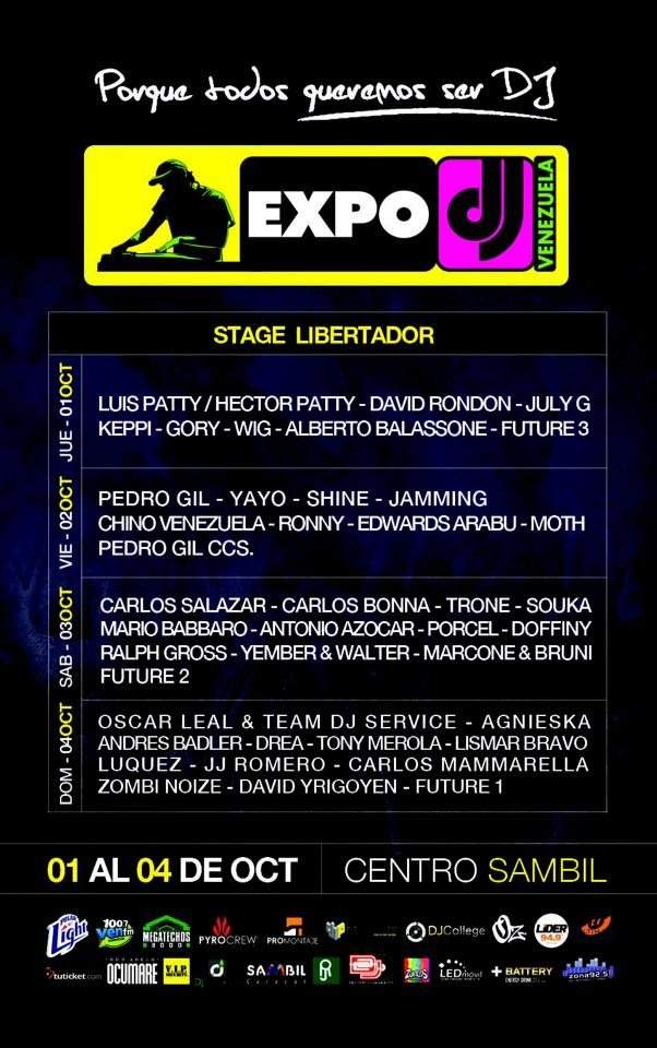 Expo DJs Venezuela - フライヤー表