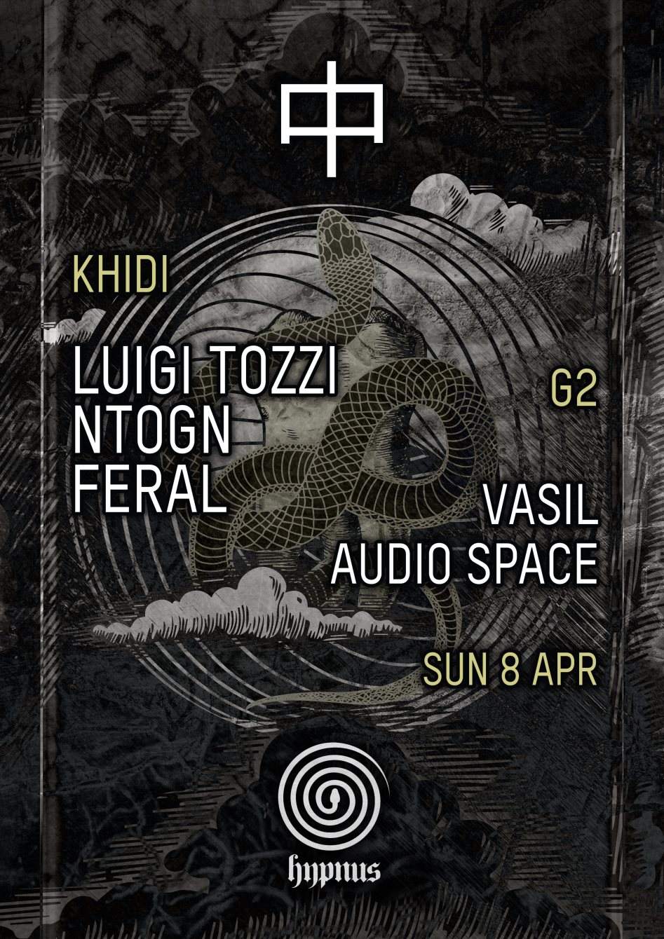 KHIDI 中 Hypnus Records Night: Luigi Tozzi ❚ Ntogn ❚ Feral ❚ Vasil ❚ Audio Space - Página trasera
