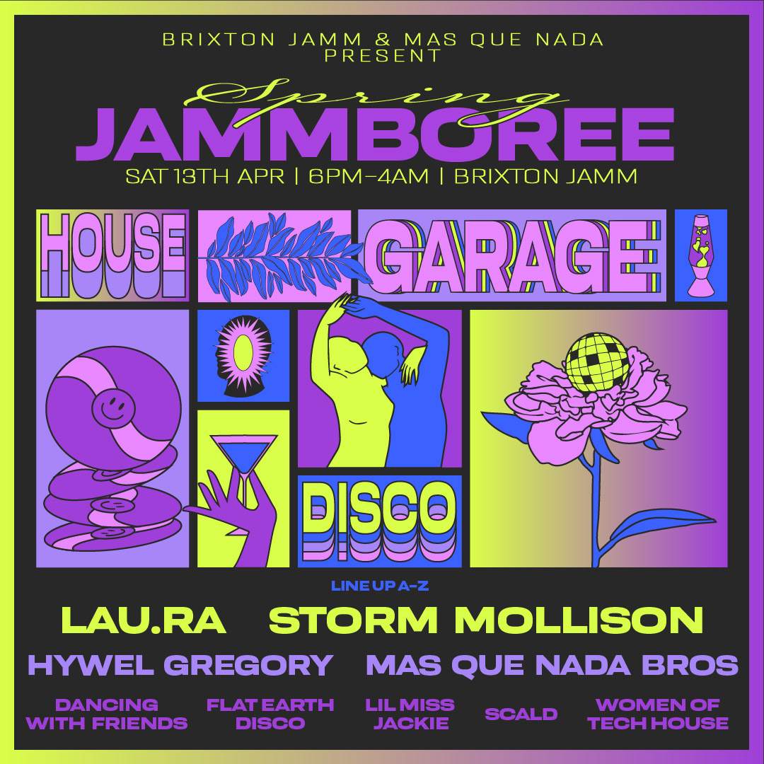 Spring Jammboree: House, Disco, Garage - Terrace & Club - フライヤー表
