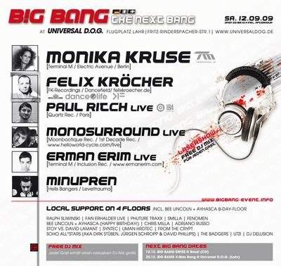 Big Bang - The Next Bang with Monika Kruse, Felix Kröcher, Paul Ritch Live - フライヤー裏