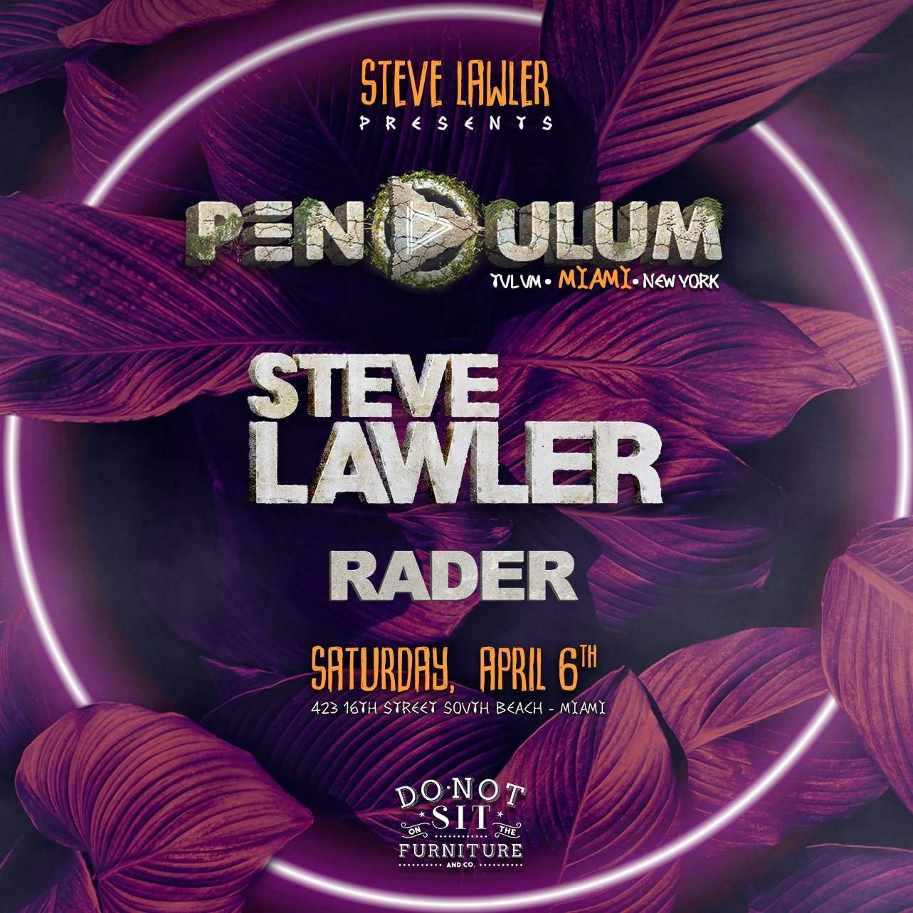 Steve Lawler presents Pendulum - フライヤー表