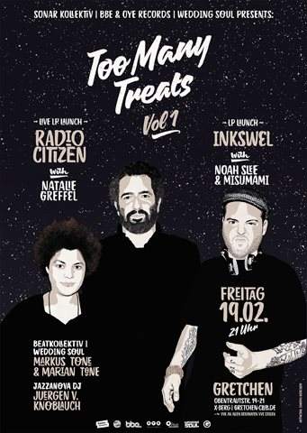 Too Many Treats VOL.1:Radio Citizen +Jazzanova + Inkswel Soundsystem - フライヤー表