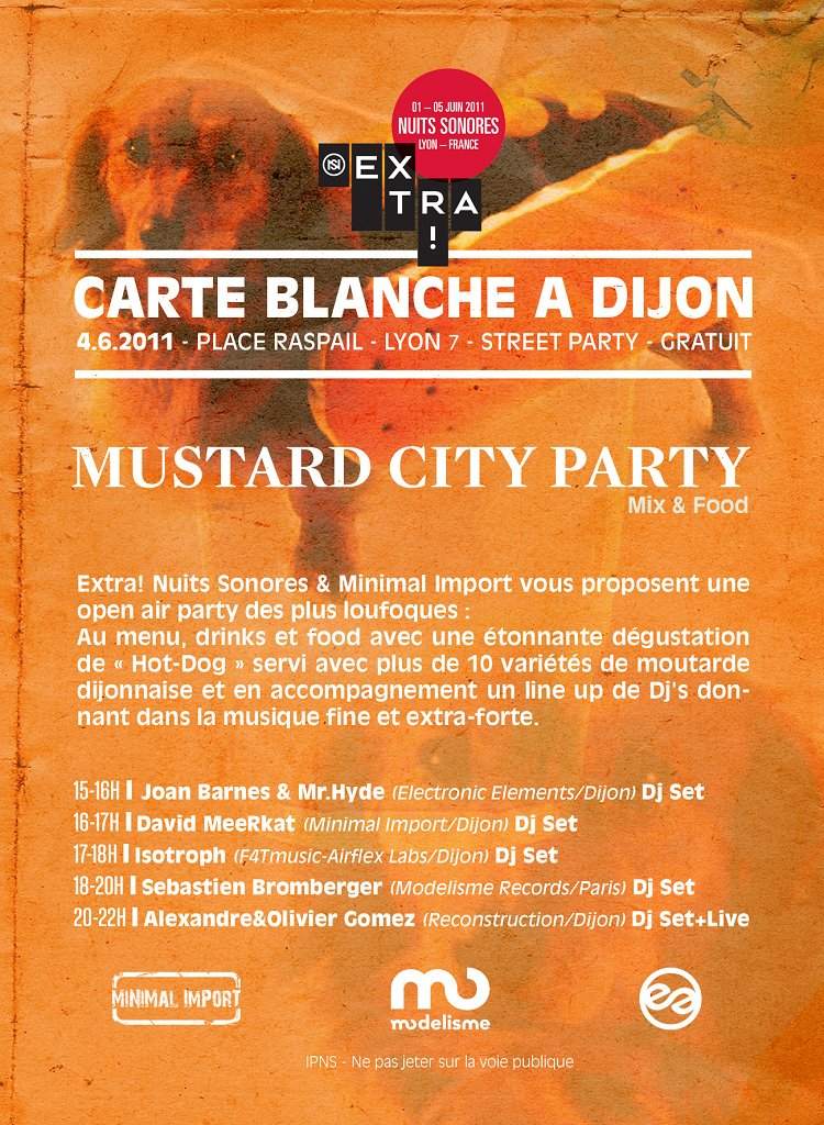 Mustard City Party - Extra! Nuits Sonores 2011 - フライヤー表