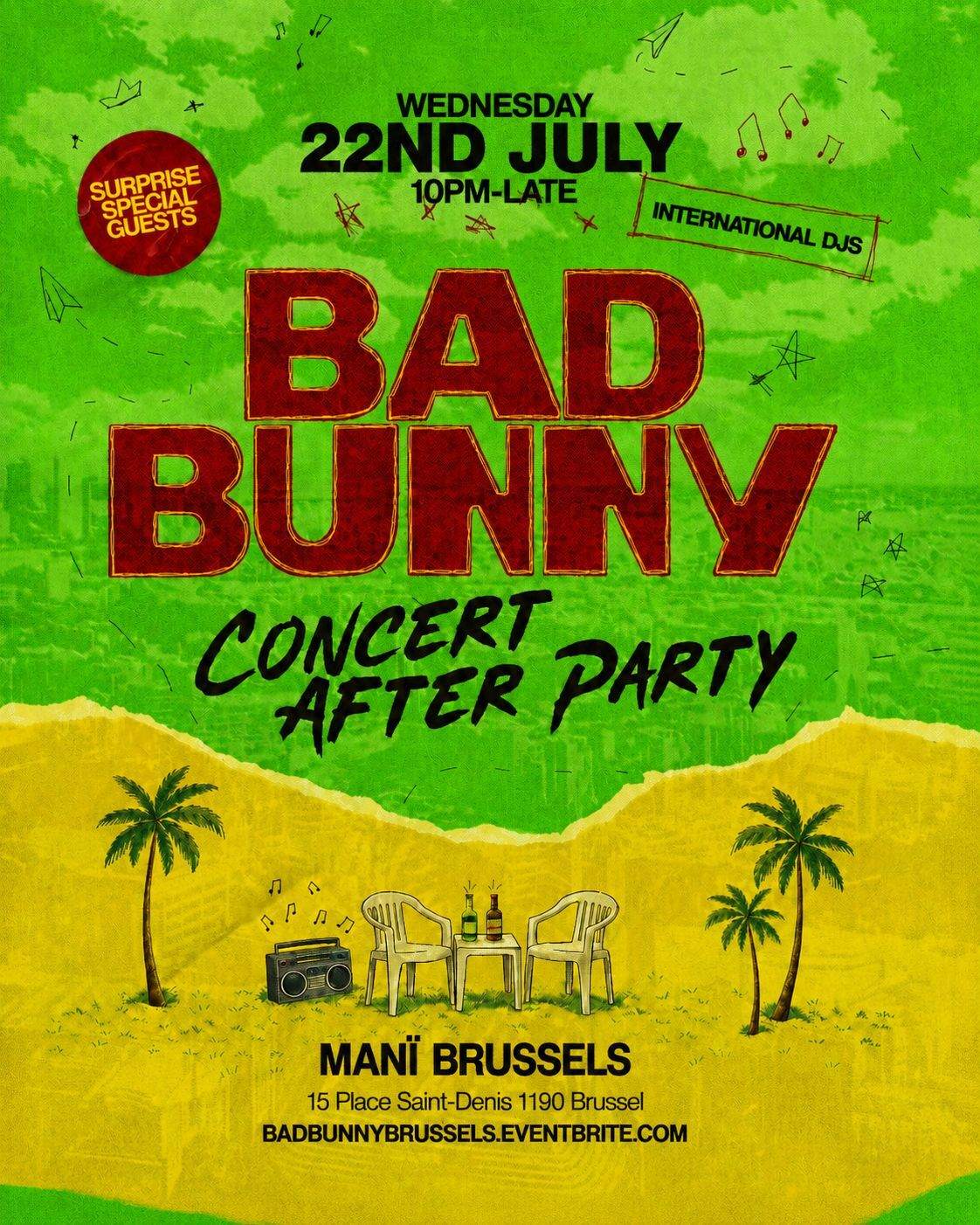 BAD BUNNY AFTER PARTY - BRUSSELS at Manï Brussels - Brussel, ベルギー