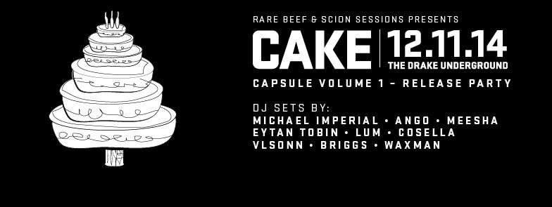 Rare Beef presents Cake with Michael Imperial, Ango & Cosella - Página frontal
