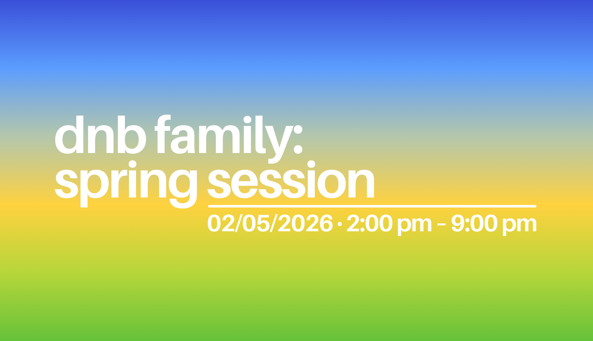 dnb family: spring session at Basing House, London