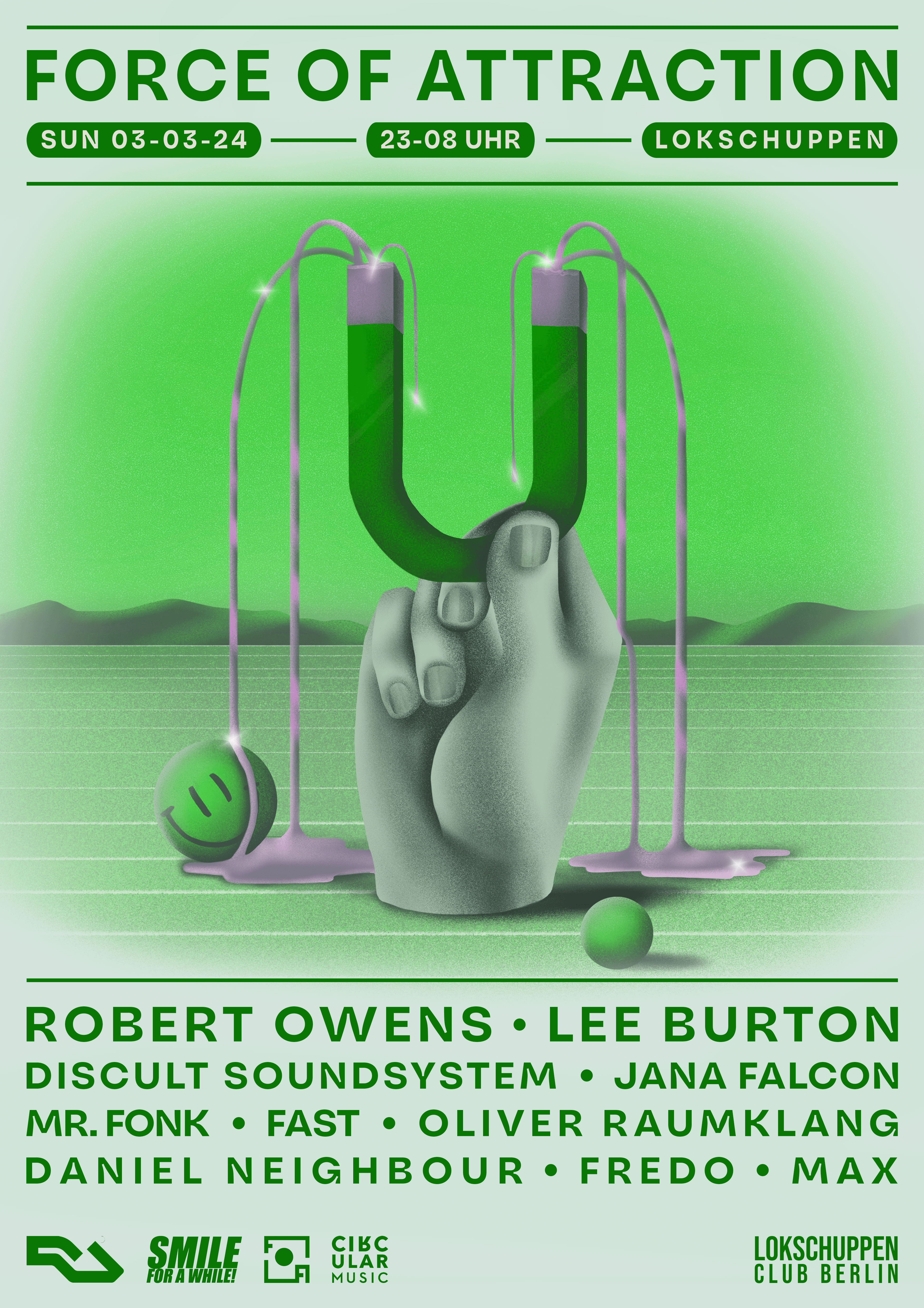 FORCE OF ATTRACTION with Robert Owens, Lee Burton, Discult Soundsystem, Jana Falcon - Página frontal