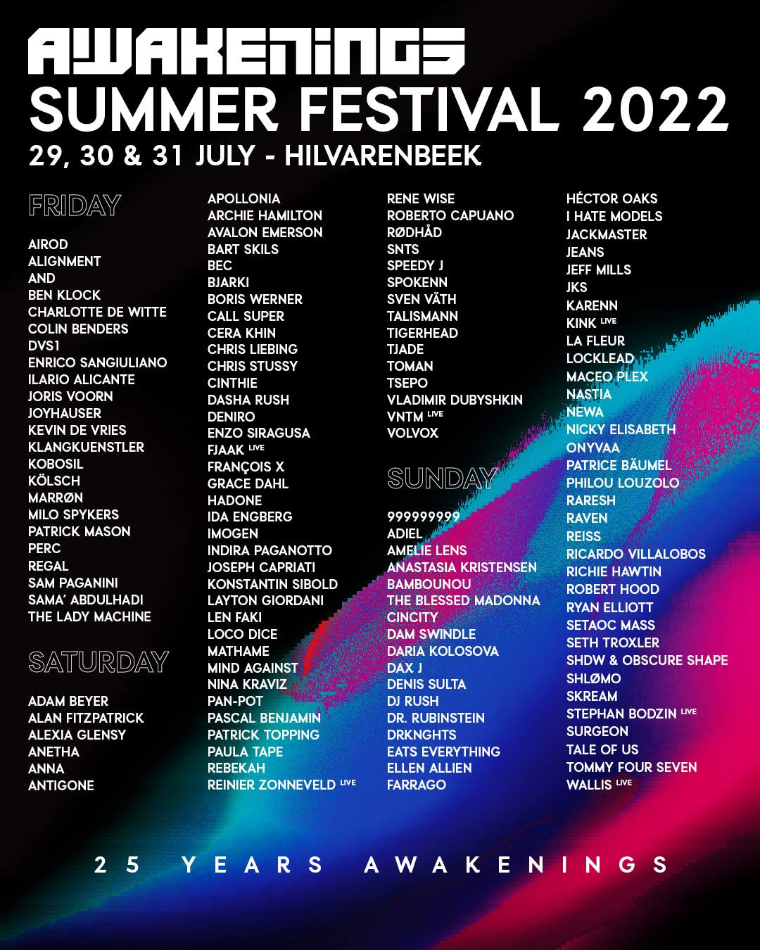 Awakenings Summer Festival 2022 at Beekse Bergen, Other regions