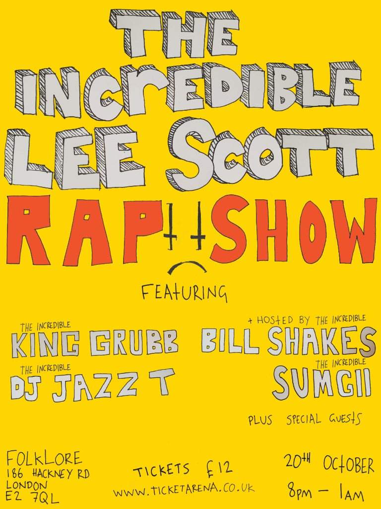 The Incredible Lee Scott Rap Show - Página frontal