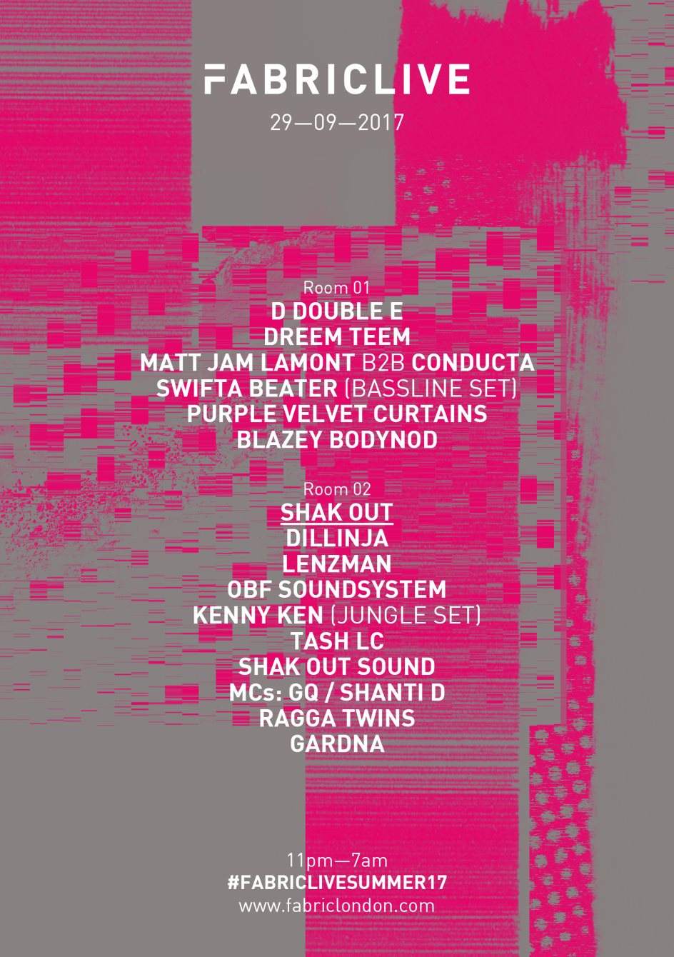 FABRICLIVE: D Double E, Dreem Teem, Shak Out with Dillinja, Lenzman & More - フライヤー表