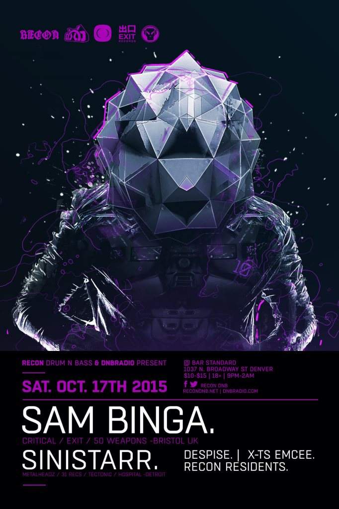 Sam Binga and Sinistarr: Recon & Dnbradio: Bar Standard - Página frontal