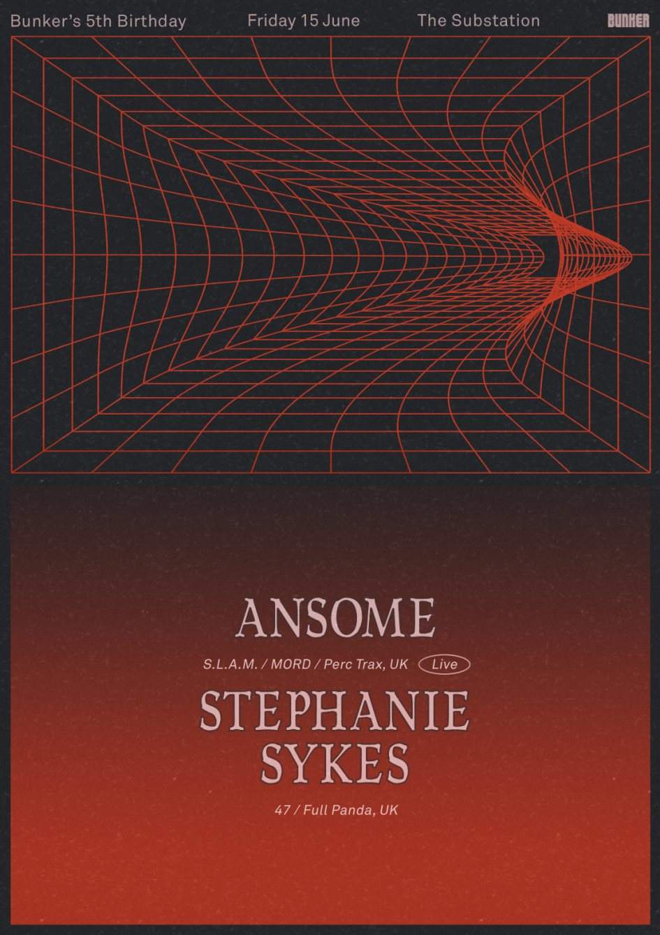 Bunkers 5th Birthday with Ansome (Live) & Stephanie Sykes - Página frontal
