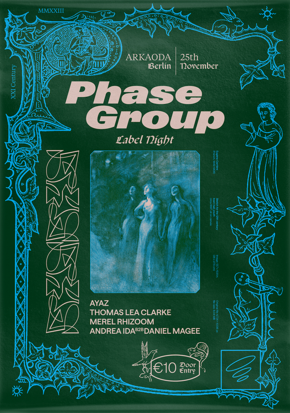 Phase Group Label Night: Ayaz, Merel Rhizoom, Andrea Ida b2b Daniel, Thomas Lea Clarke - フライヤー表