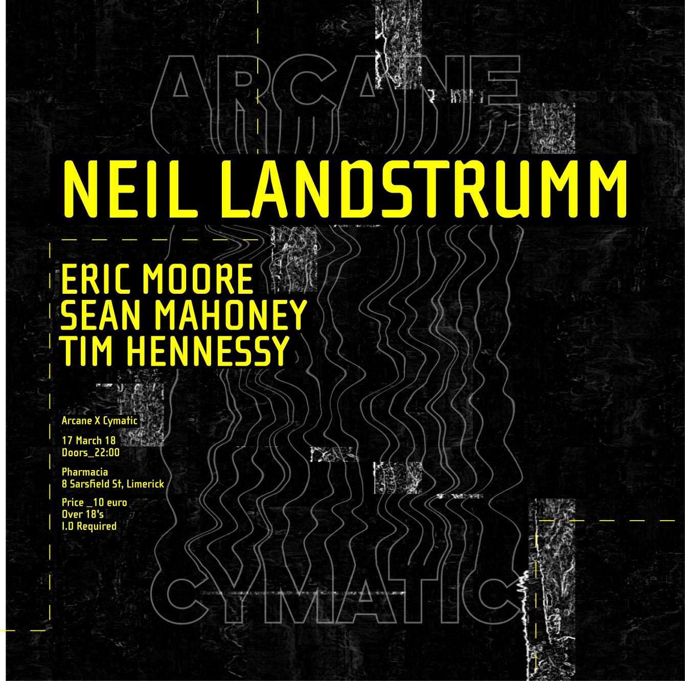 Arcane x Cymatic Paddy's Day with Neil Landstrumm / Eric Moore / Sean Mahoney / Tim Henne - フライヤー裏