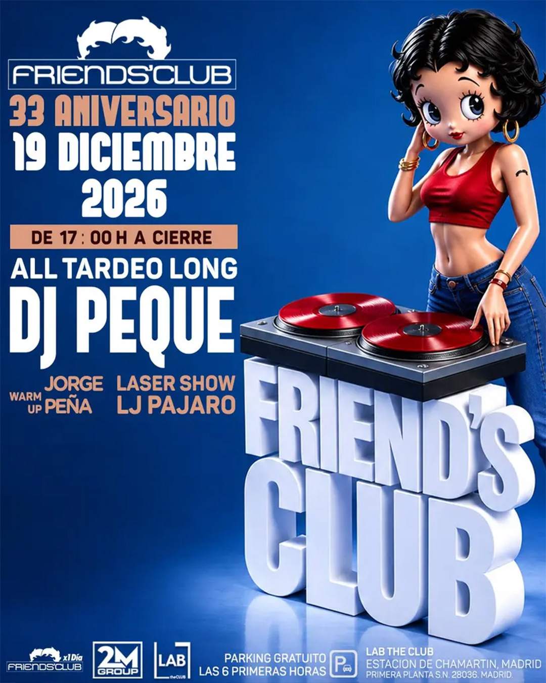 33 Aniversario FRIENDS CLUB en LAB theCLUB, Madrid · Entradas