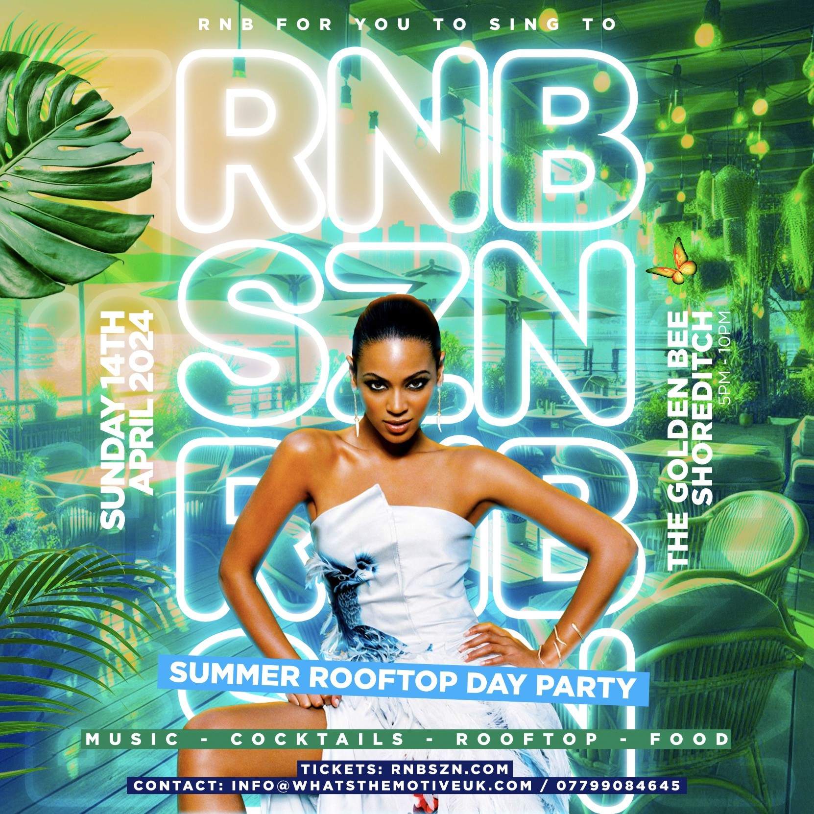 RNB SZN - RnB Rooftop Day Party in Shoreditch - フライヤー表