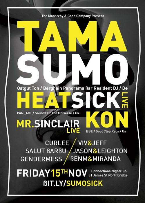 Tama Sumo + Heatsick + Kon - フライヤー表
