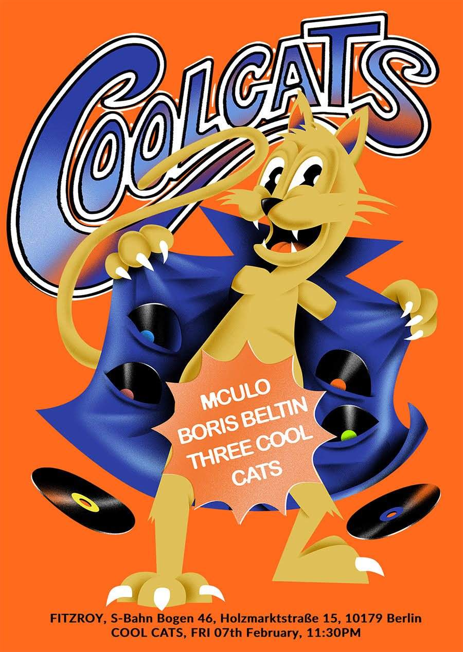 Cool Cats: Mculo, Boris Beltin & Three Cool Cats - フライヤー表