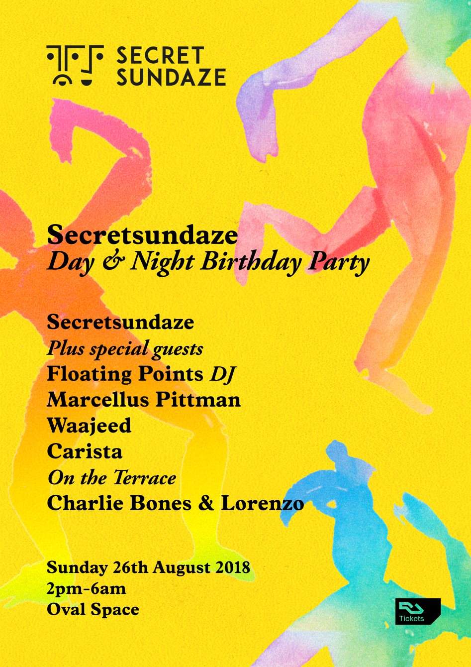 Secretsundaze Day & Night Birthday Party with Floating Points, Marcellus Pittman & More - Página trasera