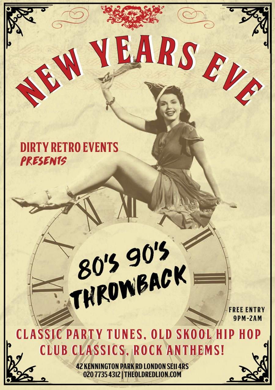 Dirty Retro NYE Party - フライヤー表
