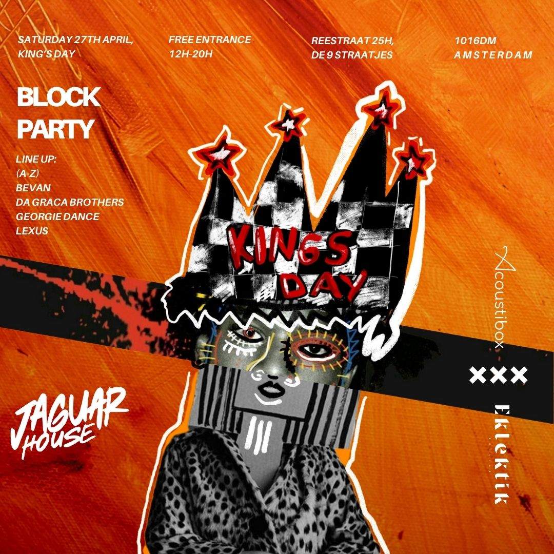 Block Party x Kingsday - Jaguar House x Acoustibox x Eklektik - Página frontal