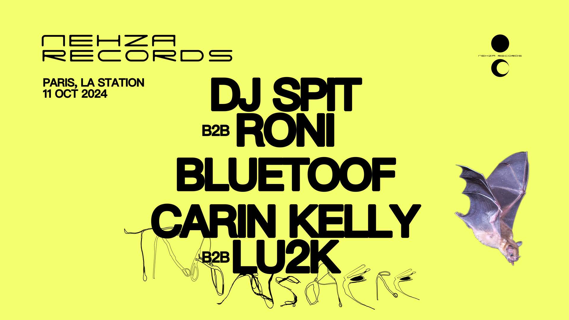 Nehza Records presents: DJ Spit b2b RONI, Bluetoof, carin kelly b2b ...