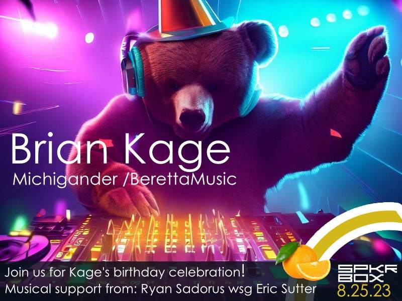 Brian Kage B-day Party with Eric Sutter and Ryan Sadorus - フライヤー表