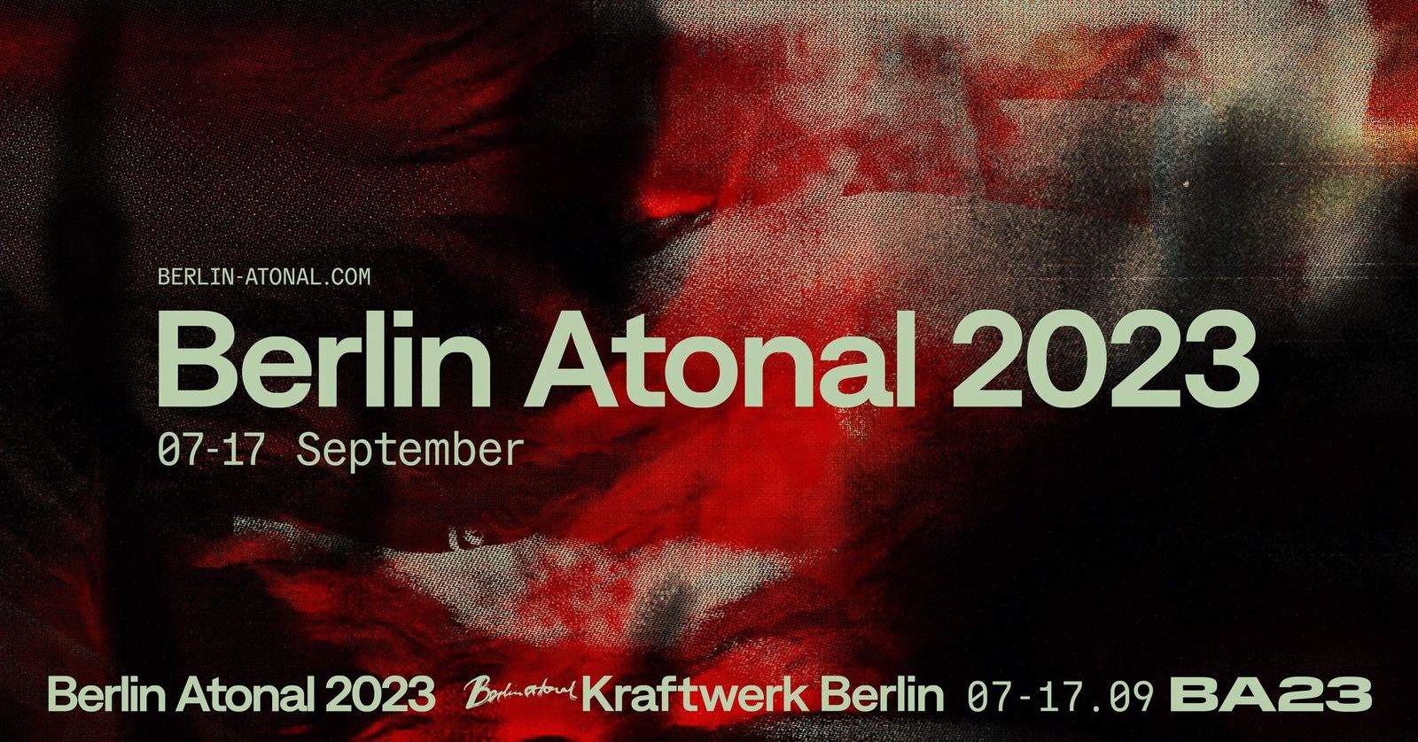 Berlin Atonal 2023 - フライヤー表