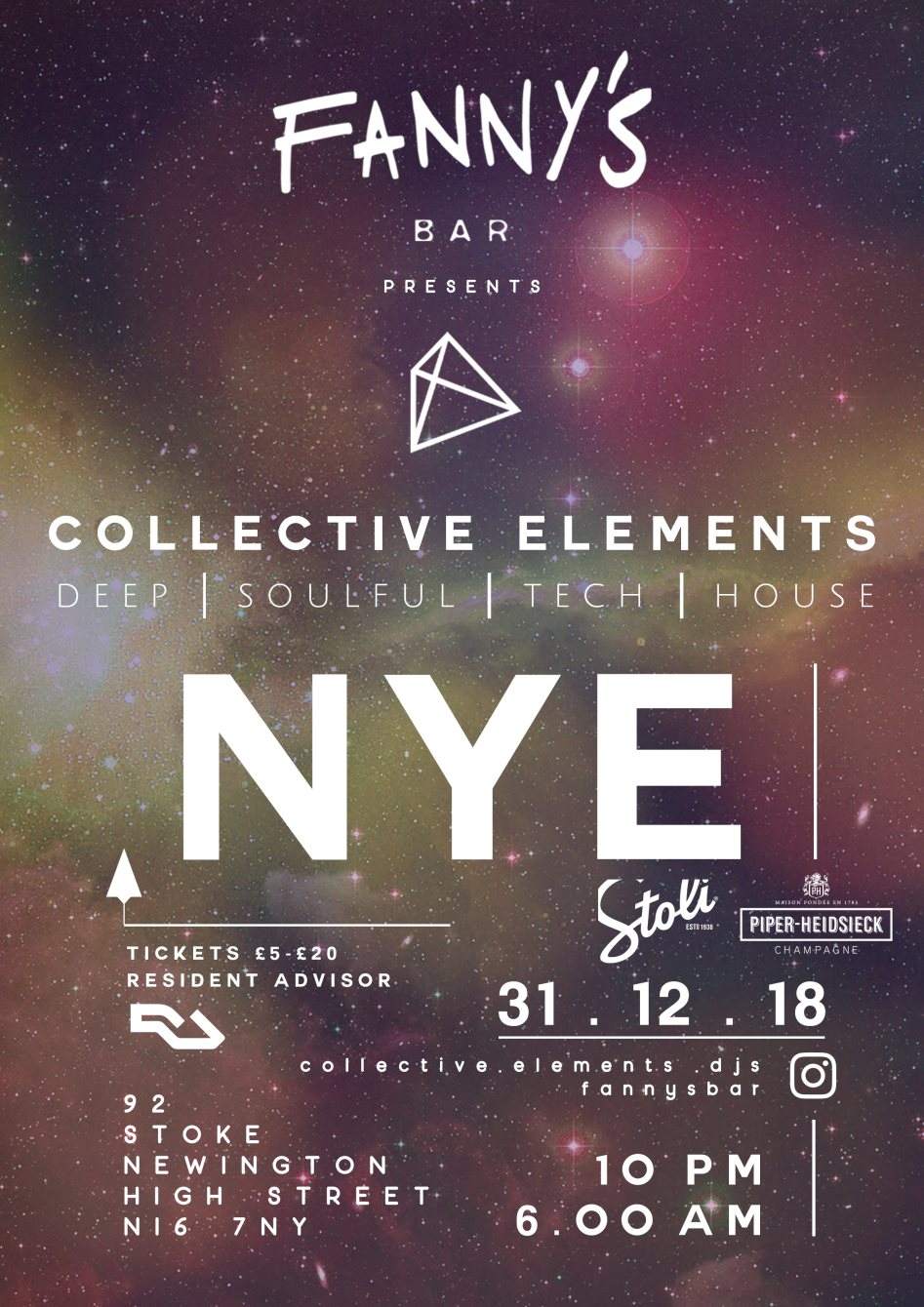 Collective Elements NYE - フライヤー表
