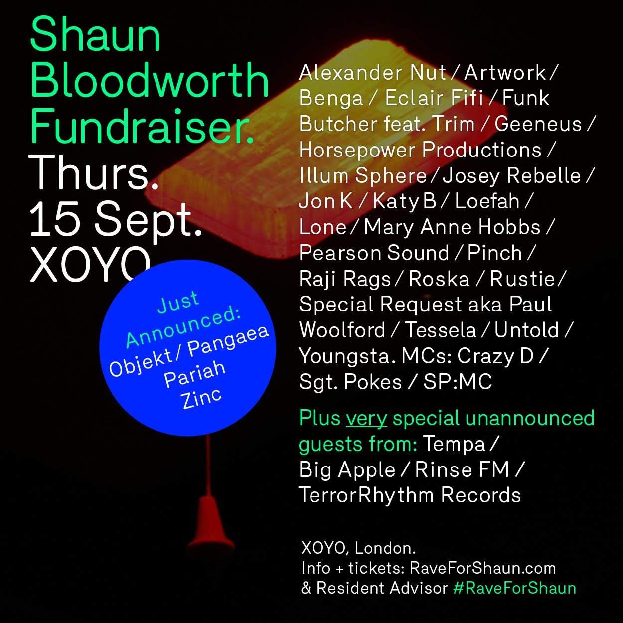 #Raveforshaun - Shaun Bloodworth Fundraiser - Página trasera