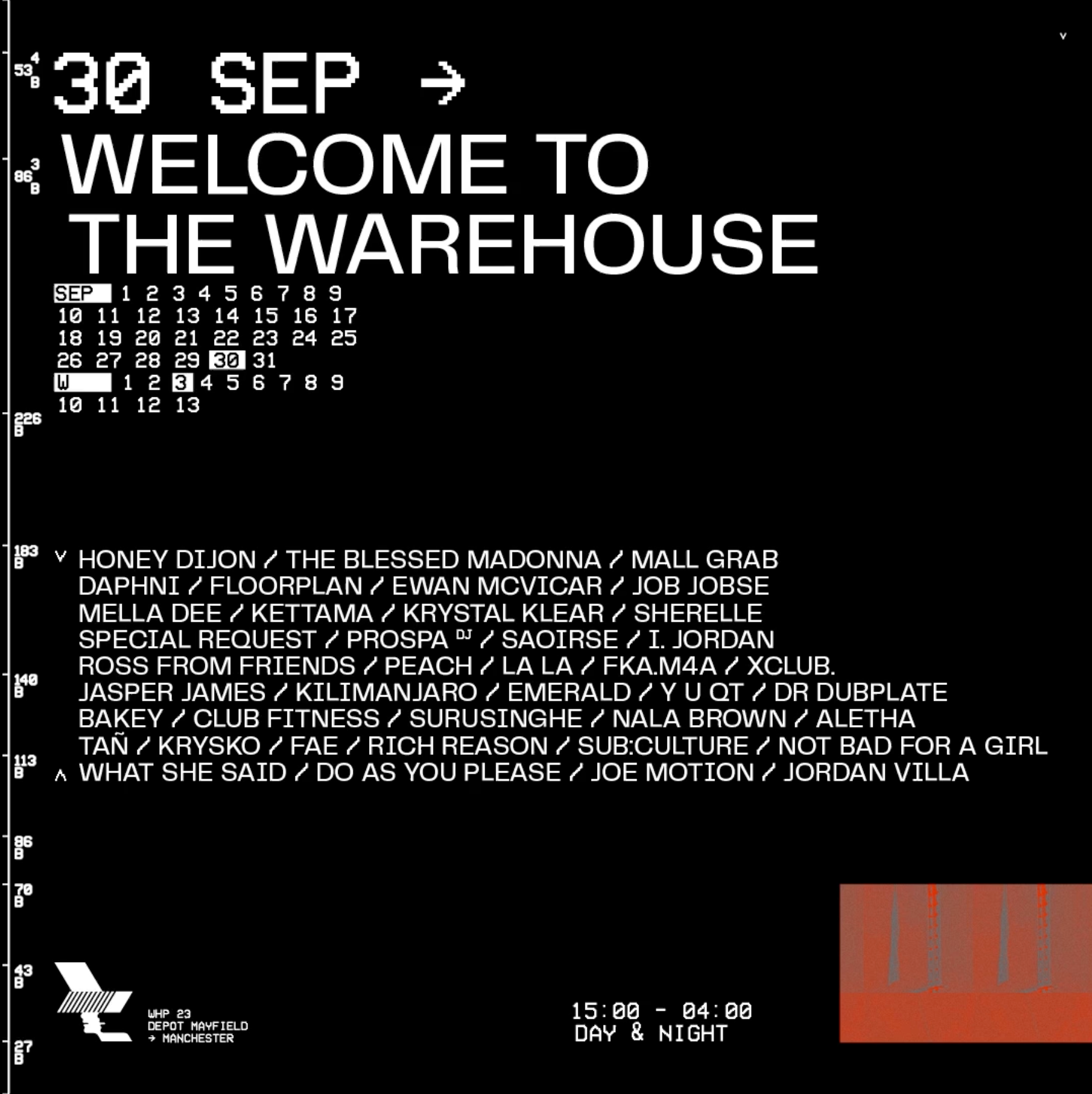 WELCOME TO THE WAREHOUSE - Página frontal