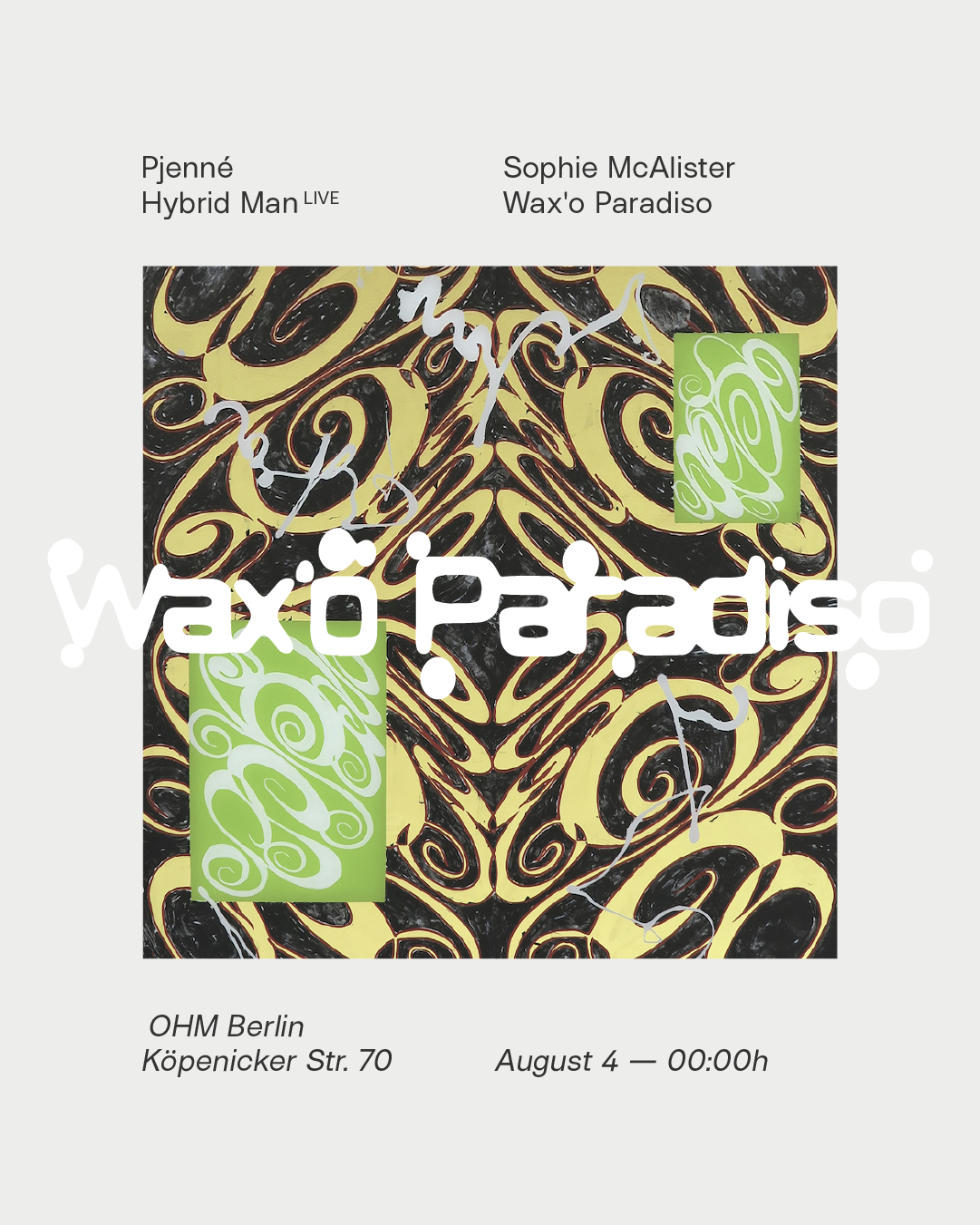 Wax'o Paradiso - フライヤー表