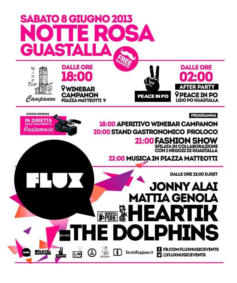 Flux + After Party! Guests The Dolphins & Heartik  - フライヤー表