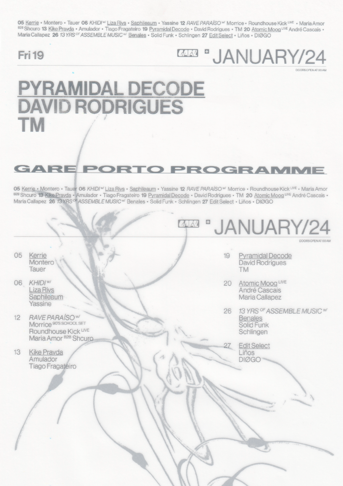 Pyramidal Decode + David Rodrigues + TM - フライヤー表