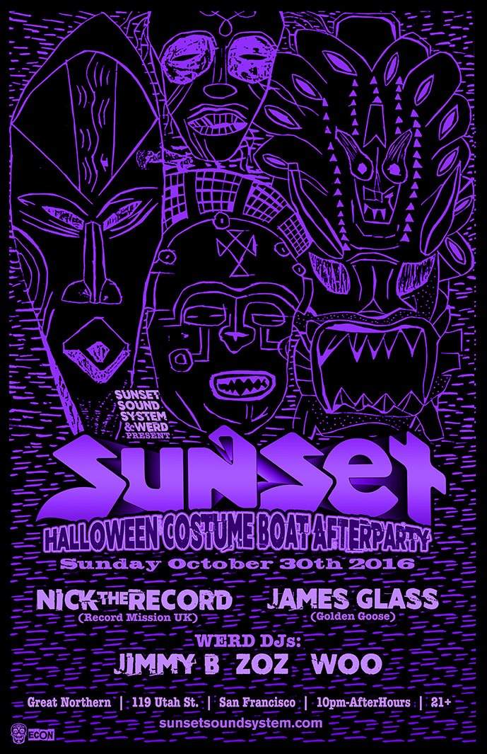 Sunset Sound System Halloween Costume Boat Party & After-Party - Página trasera