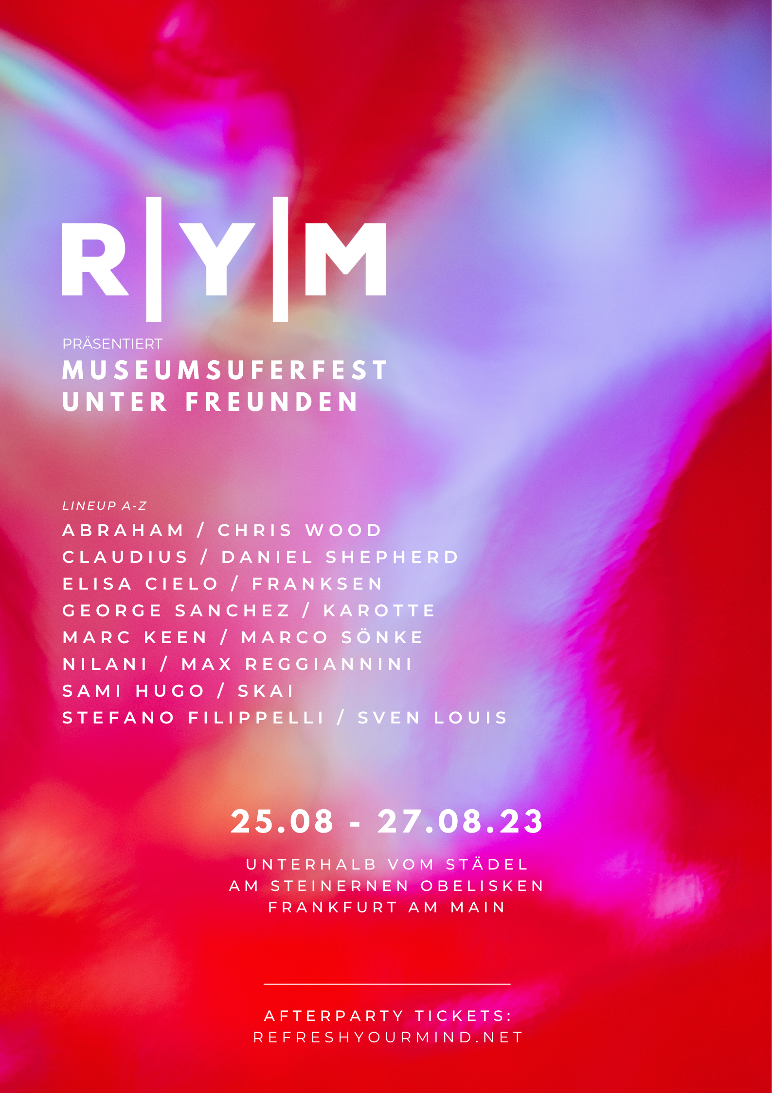 R|Y|M pres. Museumsuferfest Unter Freunden 2023 - フライヤー表