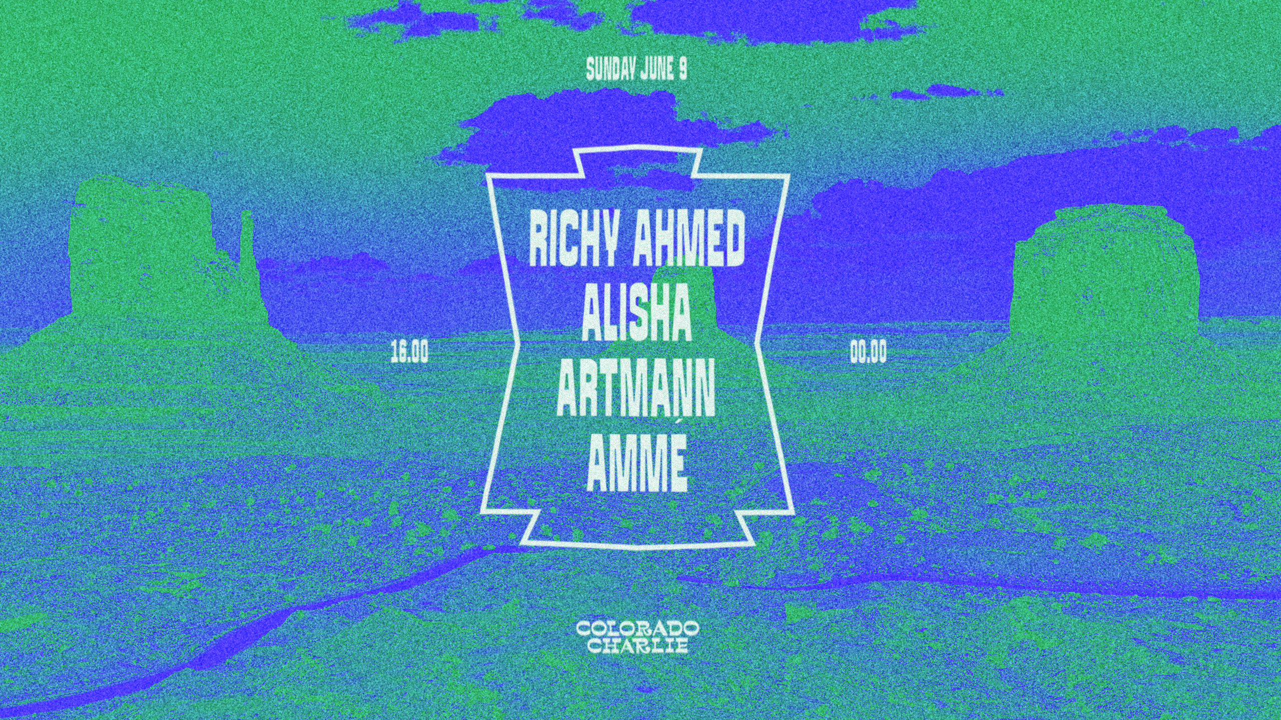 Colorado Charlie with Richy Ahmed, Alisha, Artmann, Ammé - フライヤー表