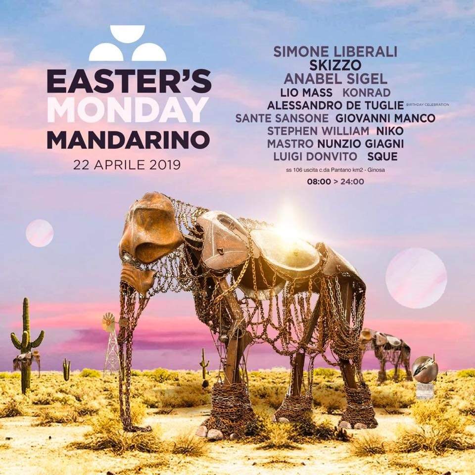 Easter's Monday Mandarino Club with: Simone Liberali, Skizzo, Anabel Sigel & SK Crew - フライヤー表