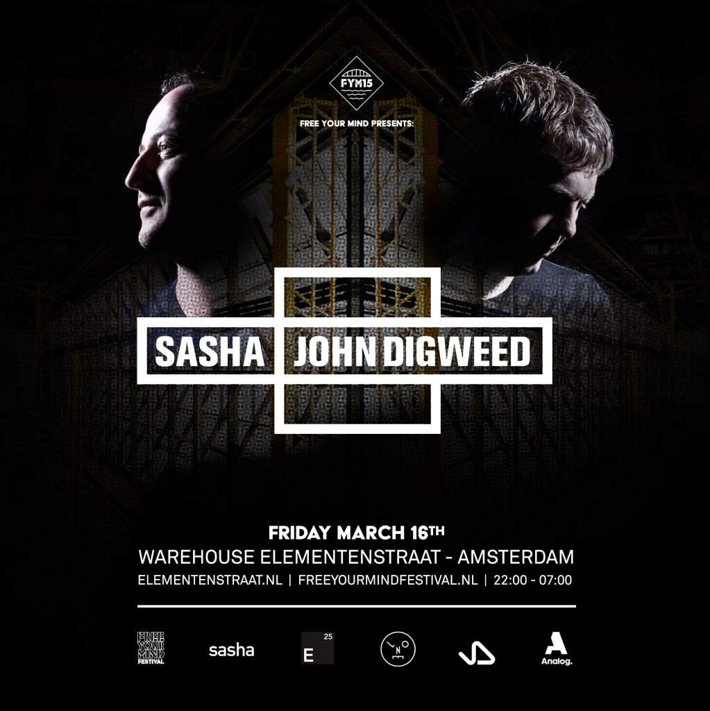 Free Your Mind presents Sasha & John Digweed (Sold Out) - フライヤー表