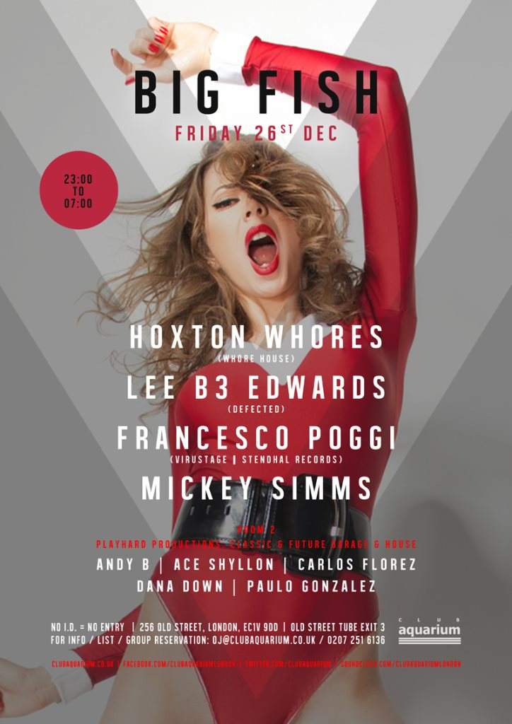 BIG Fish Boxing day Special with Hoxton Whores - フライヤー表