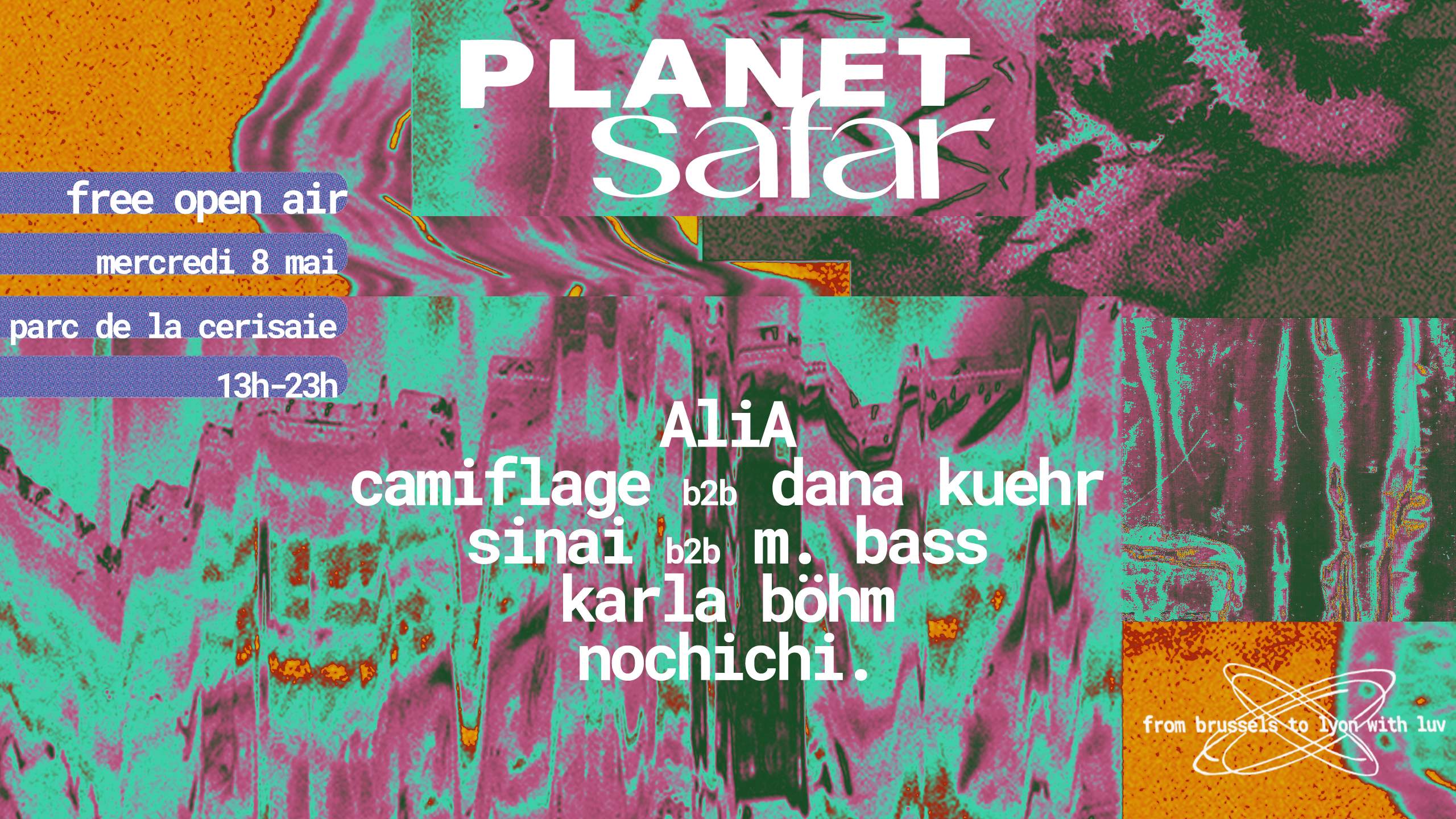 planet Safar ☼ open-air ☽ w. AliA, Camiflage, Dana Kuehr, m.bass, sinai, Karla Böhm & nochichi - Página frontal