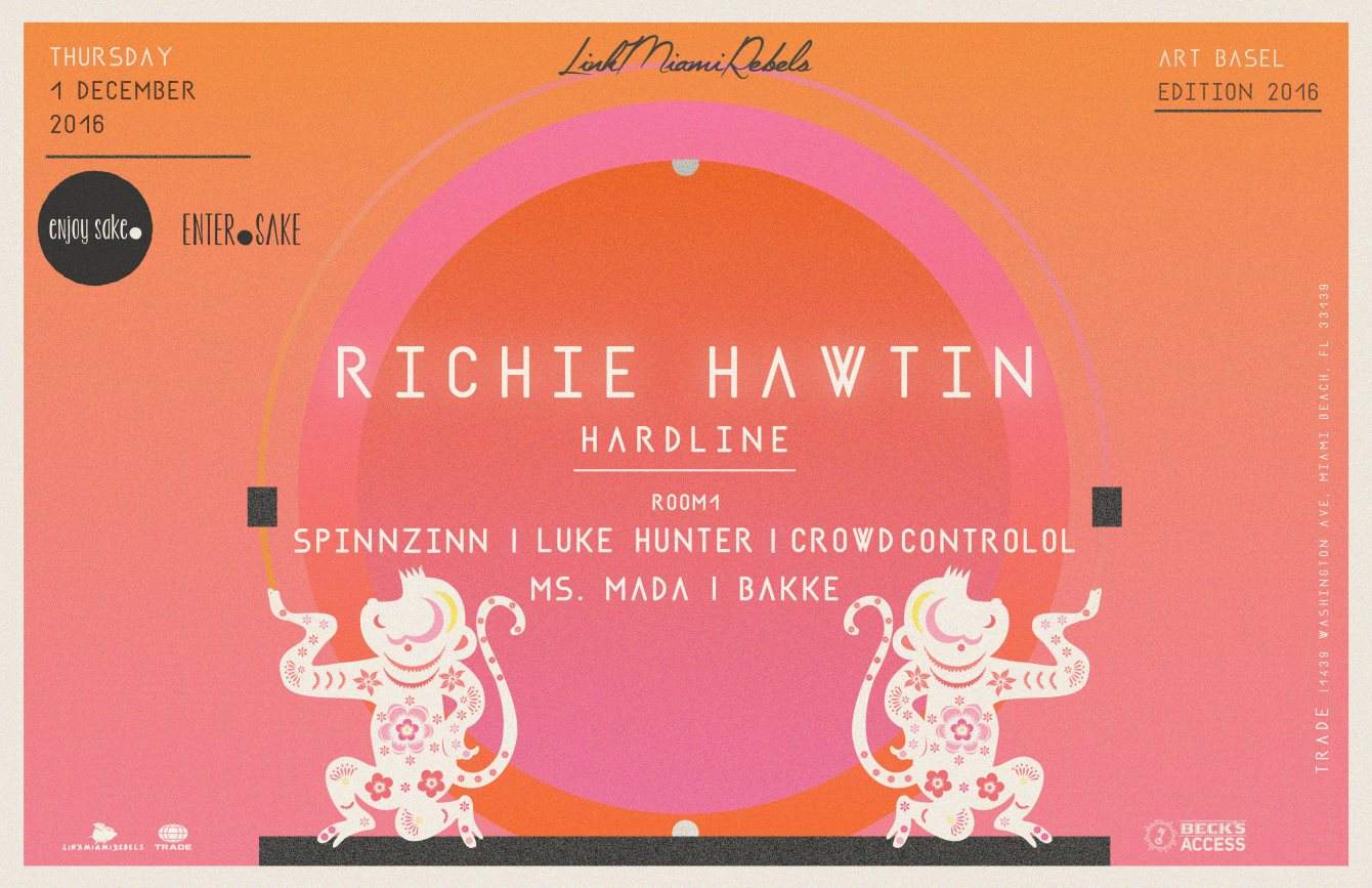 Richie Hawtin by Link Miami Rebels - フライヤー表
