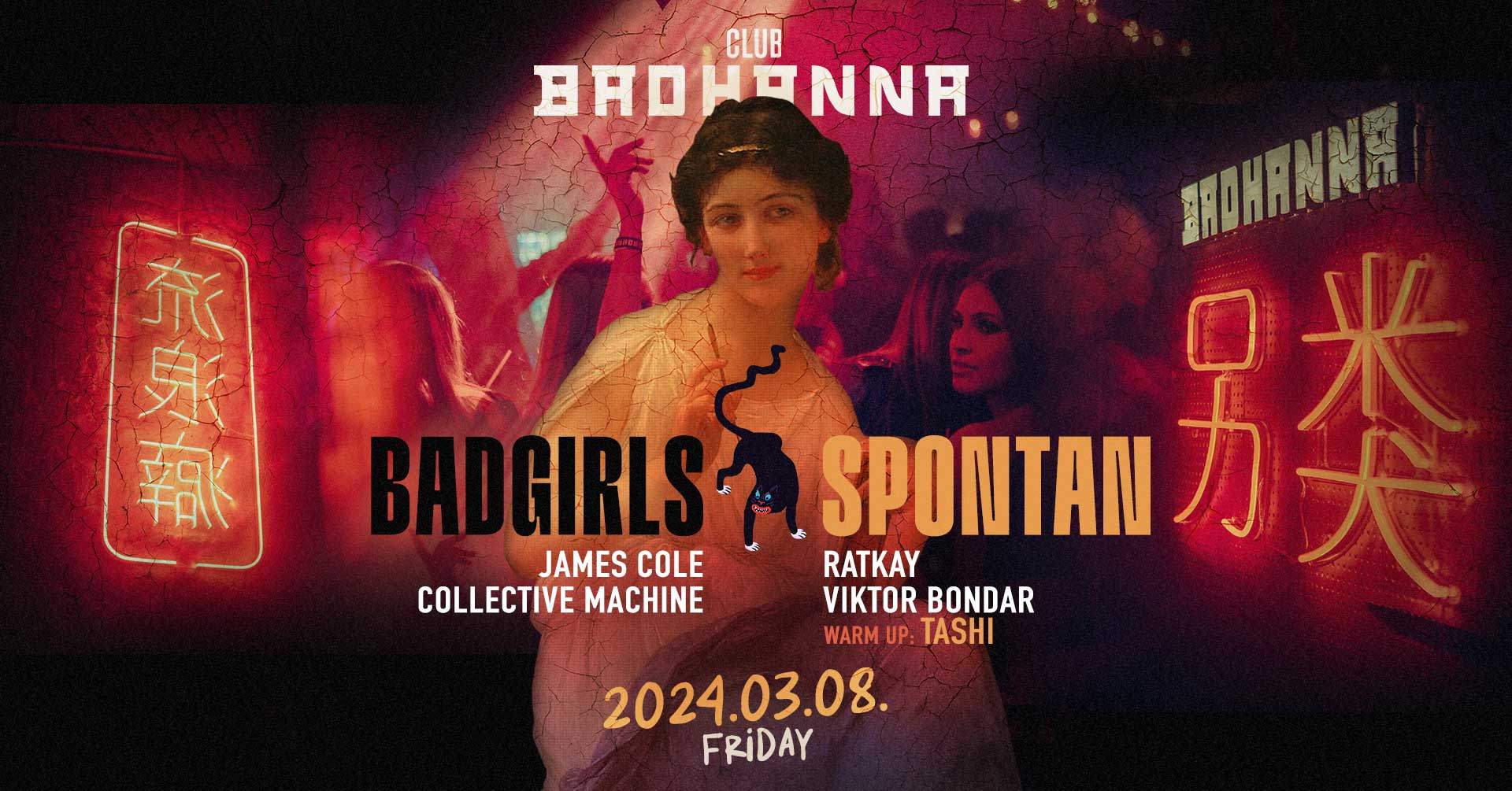 Badgirls vs SPONTAN Club BADHANNA Women's day Edition - フライヤー表