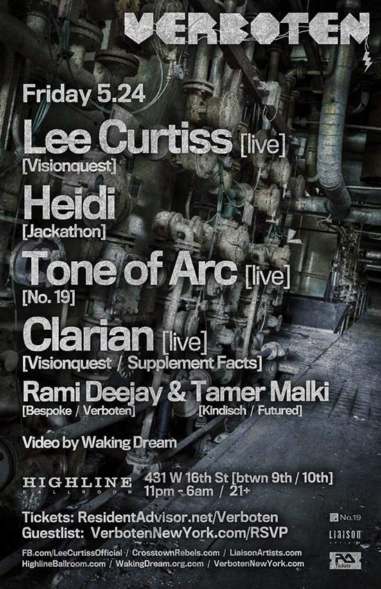 Verboten presents Lee Curtiss [live] / Heidi / Tone of Arc [live] / Clarian [live] - Página trasera